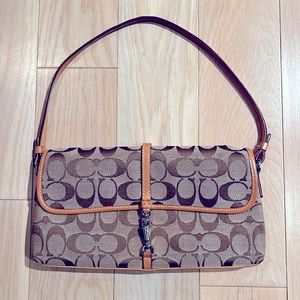 Coach signature logo shoulder bag